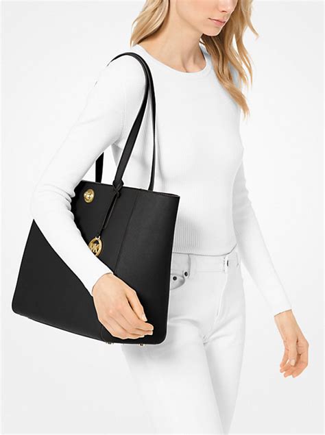 michael kors rivington large saffiano leather tote bag|Rivington Large Saffiano Leather Tote Bag .